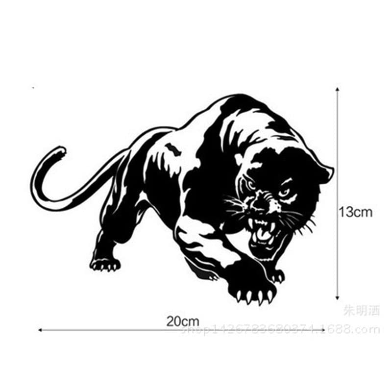 Image of Acxico 2Pcs 20 x 13 cm Panther Hunting Car Body Decal Car Stickers Motorcycle Decorations Black /White