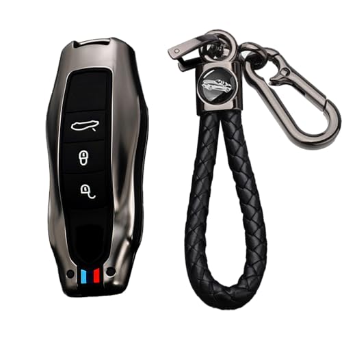 Coque de clé pour Porsche Macan Cayenne Panamera 3 boutons étui de protection noir