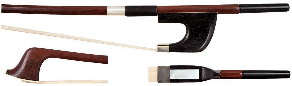 GEWA Arc de basse, arc de contrebasse Massaranduba étudiant 1/2, modèle allemand, qualité sélectionnée, barre angulaire, estampée Atelier Jaeger