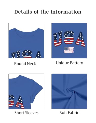 Image of YHHR Boys Girls USA Shirt 250 Anniversary Shirt for Girl 4th of July Shirts Toddler American Flag Patriotic Tee 5-12 Years
