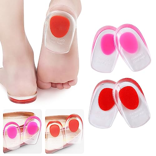 DYKJGSGO Taloneras Silicona Fascitis Plantar, 2 Pares de Almohadillas de Gel para Taloneras, Reducir los Golpes, Plantillas Talon para Fascitis Plantar, Espolon Calcaneo, Tendinitis (L2:40-45)