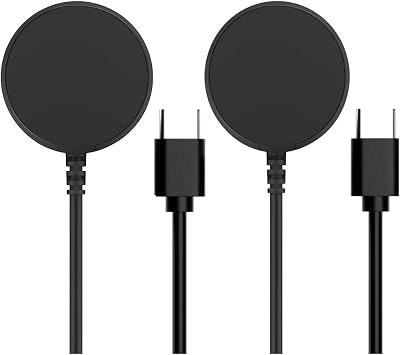 USB C Galaxy Watch 7 Charger EMallee Charging Dock for Samsung Galaxy Watch 7 Ultra Watch 6 & 6 Classic Watch 5 & 5 Pro Accessories 2 Pack