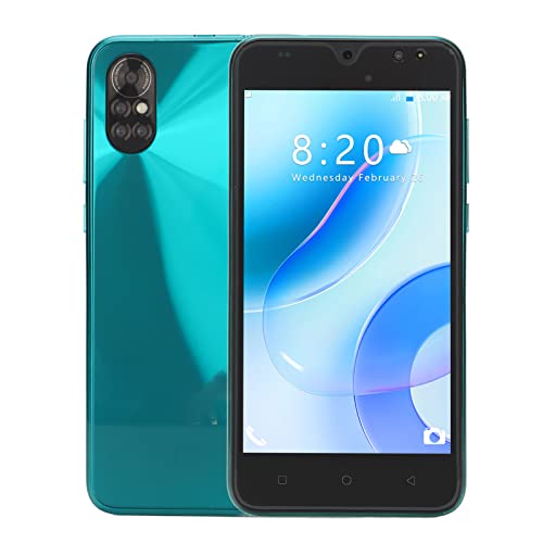 ASHATA Unlocked Android Smartphone, 5.45 inch FHD Face Unlock Cellphone, 2GB RAM 16GB ROM, 5MP 8MP Camera, Dual SIM 3G Net Mobile Phone, Support GPS Gravity/Range Sensing, UK(Green)