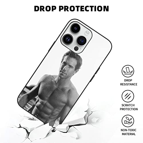 Kiansla Ryan Reynolds Phone Case Compatible With Iphone 14 Pro Case/Iphone 14 Pro Max Fashion Pattern Design Anti-Slip Shock-Absorbing Glass Back Cover + Soft Tpu Frame White #TOP4
