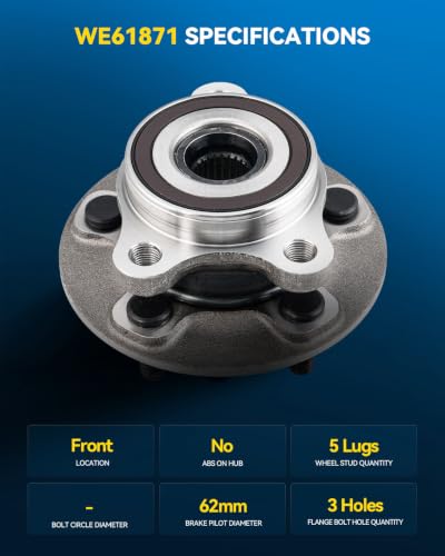 Image of PHILTOP WE61871 x1 Front Wheel Bearing Hub Assembly for Toyota C-HR