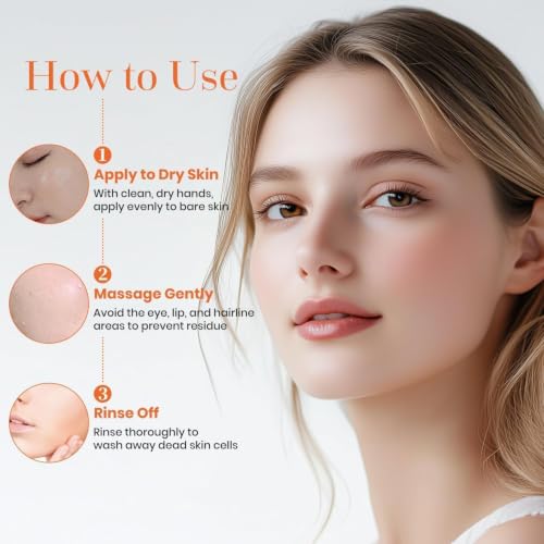 Image of Orange Exfoliating Brightening Gel for Face & Body, Moisturizing Peel Gel with Orange Extract, Dead Skin Cleansing Gel, Men & Women, 100ml