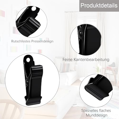 ORTAVA 20 Stück Metall Klemmen, Klemme, Federklemme, Federklemmen, für Kleidung, Fotos, Vorhänge, Badezimmer