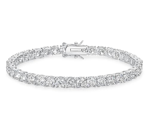 Michooyel Tennis Bracelet Iced Out Bracelet Prong-Setting 5A Cubic Zirconia Bracelet for Women 3mm 4mm 5mm 6mm, 6/7/8/9 Inches