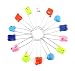 Coolrunner Assorted Color Plastic Head Baby Safety Pins Safety Locking Baby Cloth Diaper Nappy Pins 50 pcs (Animal Clip)