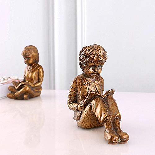 Timestamp Decorative Bookends,Rustic Unique Boy And Girl Book Ends Stoppers Holder Nonskid For Home Shelves,Polyresin #TOP3