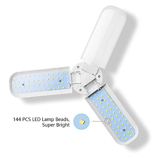 Led Garage Light,400 Watt Equivalent 6000K,Cool Daylight White Led Area Light,E26/E27 Medium Base,For Outdoor Factory Warehouse Barn Backyard And More,Super Bright #TOP1