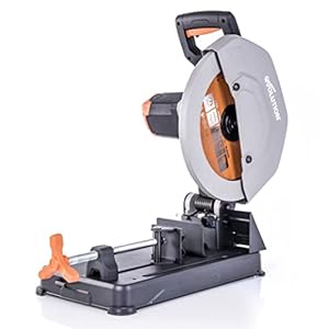 Evolution Power Tools R355CPS afkortzaag met TCT-zaagblad voor meerdere materialen, zaagt staal, aluminium, hout en meer, 355 mm