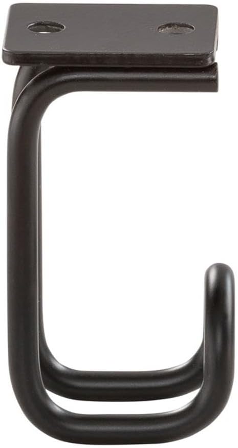 Pemberly Row Modern Accessory Hooks, Set of 6, Powder-Coated Steel, Durable Organization for Workspace, Compatible with 1 in Tabletops, Sleek Design, 1.25 x 1.75 x 3.25 in, Easy Installation