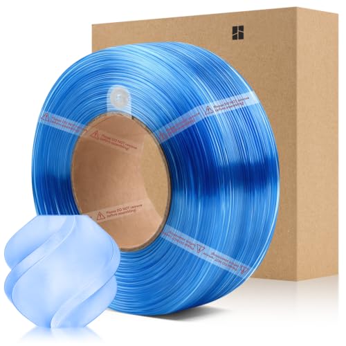 Bamboo PETG Translucent Refill Filament 1.75mm 1 KG (2.2lbs) with RFID for Bambu Lab A1/X1/P1 Series 3D Printers,3D Prin