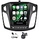 Slakerbe Android 13 Autoradio 2 Din mit Carplay Android Auto kompatibel mit Ford Focus MK3 2012-2018, 2G+32G 9.7 Zoll Auto Radio Stereo mit Bluetooth Navi WiFi FM RDS Rückfahrkamera Mic