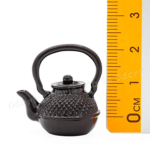 Odoria 1/12 Miniatura Chaleira de Chá Japonês Decoração Acessórios da Casa de Bonecas