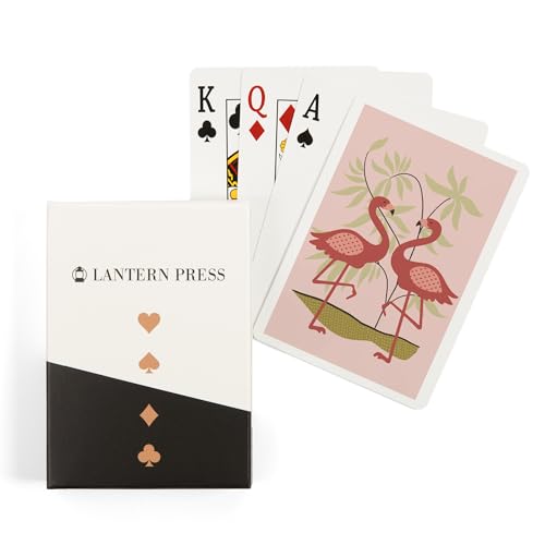 Baraja Simple Flamingo Rosa, 52 cartas tamaño póker