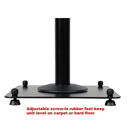 Videosecu One Pair Of Side Clamping And Height Adjustment Universal Floor Stands Speaker Mounting Bracket For Surround Sound Speakers, With Level Adjustment And Cable Management Ms07B2 M99 #TOP5
