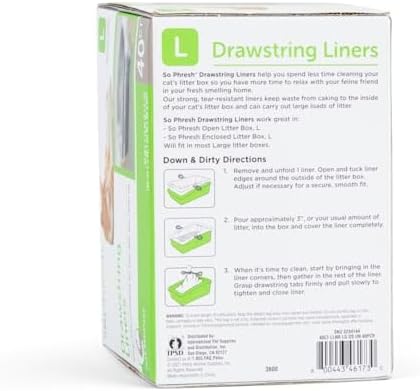 So Phresh by Petco Drawstring Cat Litter Box Liners 35 L X 14 W Count of 40