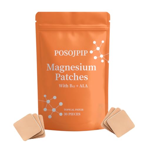 Magnesium Patches Magnesium Patch with Magnesium Chloride Vitamin B12 Folic Acid & Alpha-Lipoic Acid 30 Patches