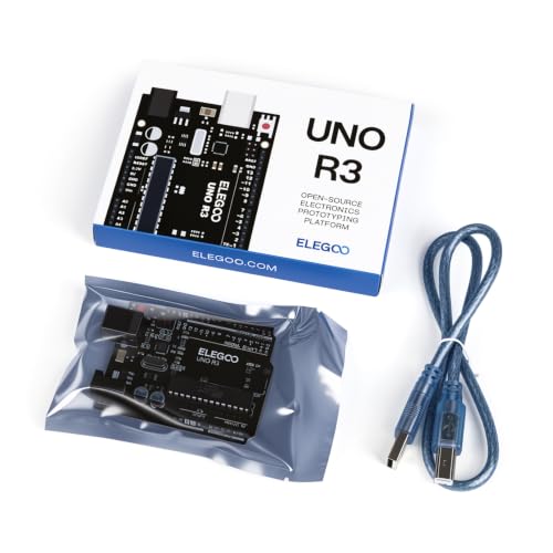 Image of ELEGOO UNO R3 Board ATmega328P with USB Cable(Arduino-Compatible) for Arduino (Pack of 2)