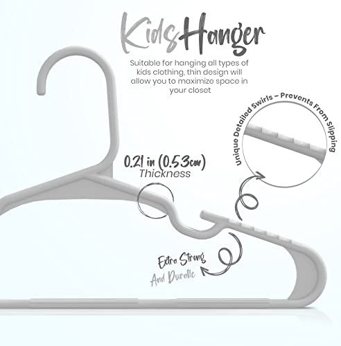 Utopia Home Packung mit 20 Kinderkleiderbügeln - 11,5“ Baby- und Kinderkleiderbügel aus Kunststoff für den Kleiderschrank… – Ansicht 2