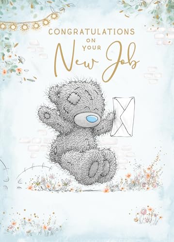 Me to You Tatty Teddy Congratulations On Your New Job Greeting Card 5 x 7 Inches (12 x 17 Cms) - Official Collection