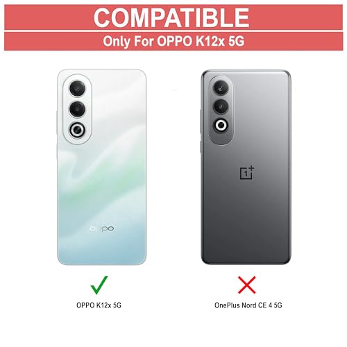 Image of AIBEX Compatible for Oppo K12x 5G / Oppo A3 Pro 5G Flip Cover Leather Finish with Magnatic Closure | Inside TPU with Card Pockets | Wallet Stand | Complete Protection Flip Case -Black