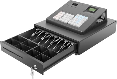 Caja Registradora Electrónica De 39 Teclas para Pequeños Negocios: Impresión Rápida De 60 Mm/s, Pantalla Led De 8 Dígitos, Ideal para Restaurantes, Supermercados Y Tiendas Minoristas. Sistema De