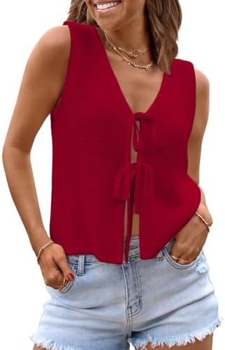 LILLUSORY Womens Summer Tops Beach Vacation Spring Outfits Cute Y...