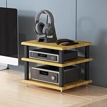 Optimize your workspace with our Small Desktop Storage Shelf, designed for efficient multimedia nization. Perfect for storing power amplifiers, speakers, TVs, and audio-video equipment. This versatile shelf enhances your desktop setup while keeping y...