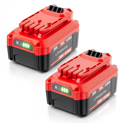 Image of 2Pack 8.0Ah Replacement for Craftsman 20V Battery V20 Lithium Batteries Compatible with Craftsman v20 Battery Power Tools CMCB205 CMCB204 CMCB206 CMCB202 CMCB201