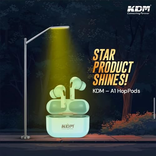 Image of KDM - A1 HOPPODS TWS, Wireless Earbuds, V5.4 BT, ENC Function, Upto 36 Hours, Black