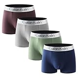 [Looti] メンズインナー ボクサーパンツ 綿混 4 枚セット 前閉じ 抗菌防臭 高通気性 肌敏感対応 正月贈り物 耐洗え ゆったり設計 実用的プレゼント