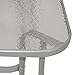 DEGAMO Gartentisch Florenz 70x120cm rechteckig, Metall Silbergrau + Sicherheitsglas