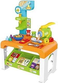 Atkobac Play Dough Kitchen Creations Noodle Machine Playset Pasta Noodle Maker with Color