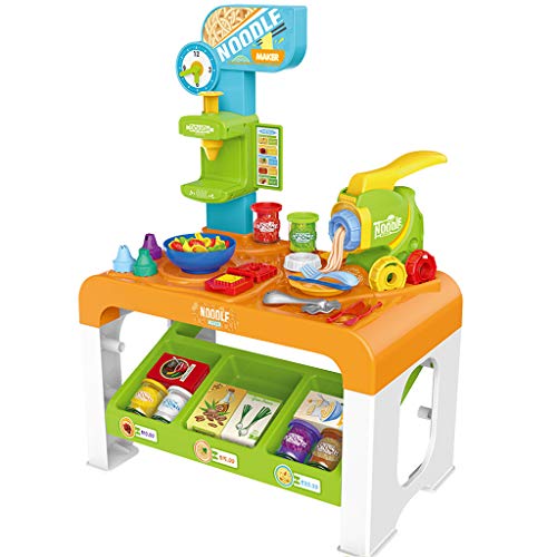 Atkobac Play Dough Kitchen Creations Noodle Machine Playset Pasta Noodle Maker with Color