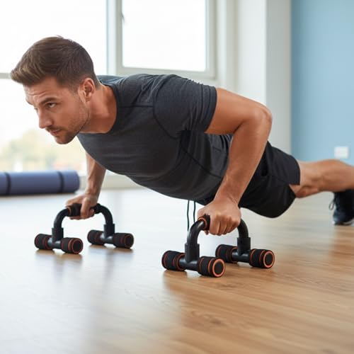 Push Up Bars Stands with Cushioned Foam Handles, Non Slip Pushup Handles for Strength Training, Home & Gym Workout Equipment - Image 5