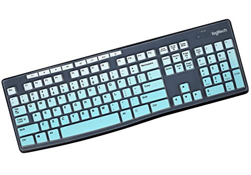 Keyboard Cover for Logitech MK370 MK295 MK270 K270 Wireless Keyboard, Logitech MK295 MK270 Keyboard Accesseries, MK370 Keyboard Skin Protector - Gradual Mint