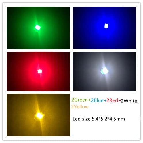 Image of Taidacent Micro USB 50mm Remote Wireless LEDs and Coil Inductive Induction Led Lamp Light Up Wireless Charger /Charging Kit for Model Decoration Magical Toys (Only 10PCS 5.4MM Multi Color LEDs)