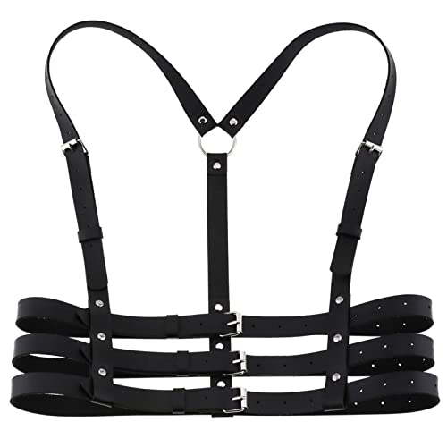 The New Corset Waist and Waist One Belt Beautiful Breasts Beautiful Back Beautiful Waist Fashion Wear Body Harness Sexy Straps(Black)