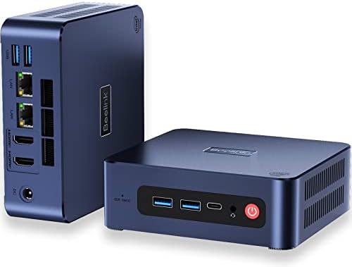 Beelink New 11th Intel N5105 Processor(Up to 2.9GHz), U59 Pro Mini PC with 16G DDR4/500GB SSD, Mini Desktop Computer Support Dual LAN & HDMI2.0/USB-C/4K@60Hz Output/WiFi5/BT4.0 for Home/Office/HTPC