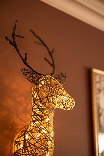 Marco Paul Weihnachts-Wandmontage, glitzernder Hirsch, LED-Ornament...