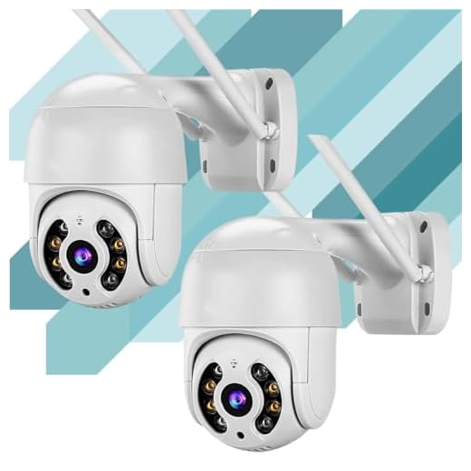 2 Câmeras de Segurança 2024 Wi-fi Speed Dome A8 com Visão Noturna (Infravermelho), Prova D`água, Detecção de Movimento e Controle Remoto - Proteja sua Casa, Escritório Shaolong®