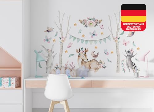Osomhome | Wandtattoo Kinderzimmer Waldtiere I Wandsticker Jungenzimmer Kinderbilder Tiere | Wanddeko Babyzimmer Kindertapete Wald | os3671 (145x85cm) 1 Osomhome | Wandtattoo Kinderzimmer Waldtiere I Wandsticker Jungenzimmer Kinderbilder Tiere | Wanddeko Babyzimmer Kindertapete Wald | os3671 (145x85cm)