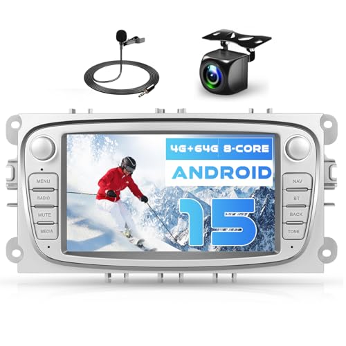 [Qualcomm 8�R�A 4+64GB] �J�[�X�e���I Ford Focus 2 (2008-2011) �p 9�C���`�^�b�`�X�N���[���t�� Android�J�[���W�I ���C�����X�J�[�v���C Android Auto BT5.1/DSP/���𑜓x�I�[�f�B�I/