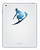 2 x 10cm Surfer Wave Vinyl Sticker Laptop Campervan Car Surf Beach Fun #6251 (10cm x 10cm) #1