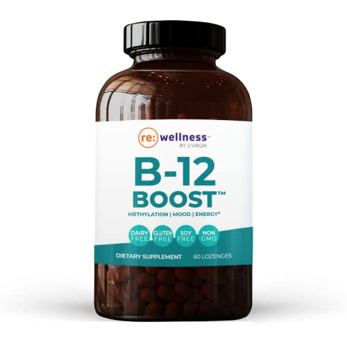 B12 Boost Lozenges - Reignite Wellness By Jj Virgin - Vitamin B12 Supplement - Supports Energy & Focus With Natural Black Cherry Flavor (5000 Mcg / 60 Lozenges) #TOP19