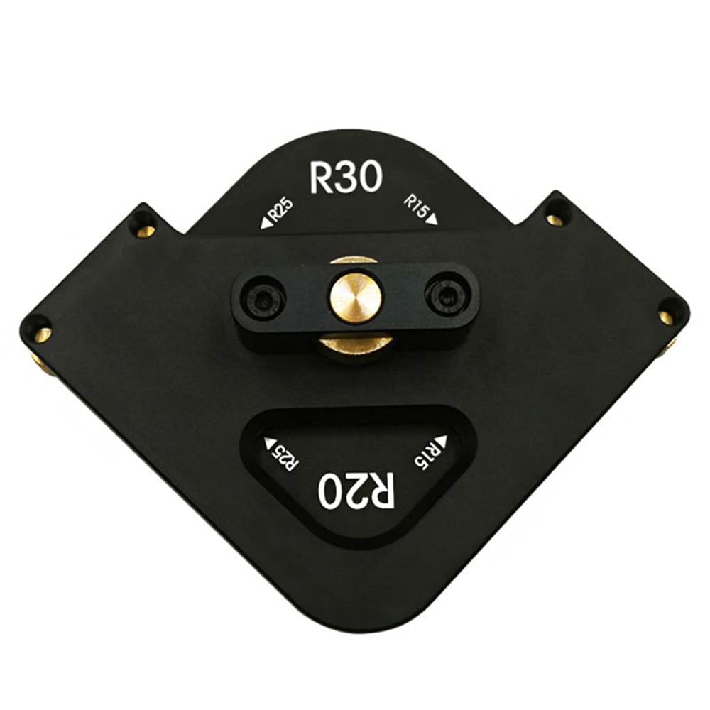 4-in-1 in lega di alluminio Radius Jig Router Modelli R15 R20 R25 R30, Raggio angolo semicircolare Quick-Jig Router Tabella Modello