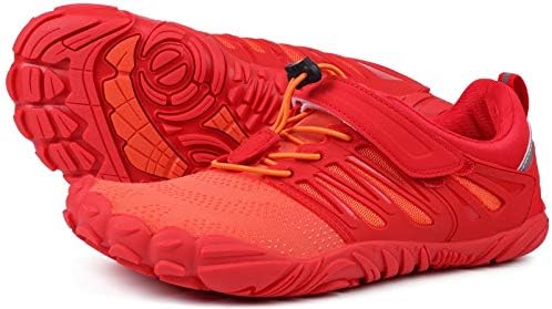 Joomra Women Barefoot Trail Running Shoes Ladies Wide Minimalist Runners Size 7.5-8 Exercise Trekking Sneakers Gym Antislip Toes Hiking Cycling Footwear Orange 38